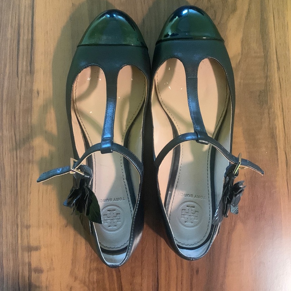 Tory Burch Black Flats